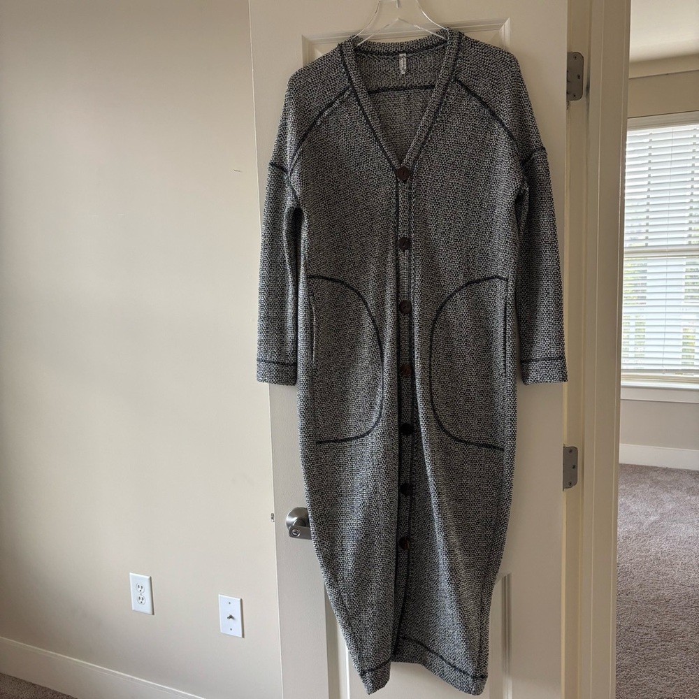 Free People • Cardigan Women’s Gray Knit Intimately Duster Long Cocoon Boho